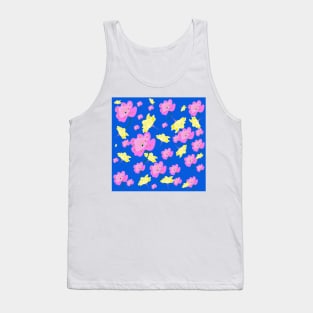 Cute Flowers in the Cornflower Background Tank Top